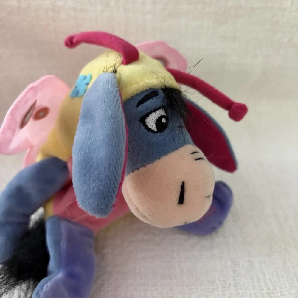 Disney Store Eeyore Butterfly Beanie Plush Easter 2000 Toy Vintage‎